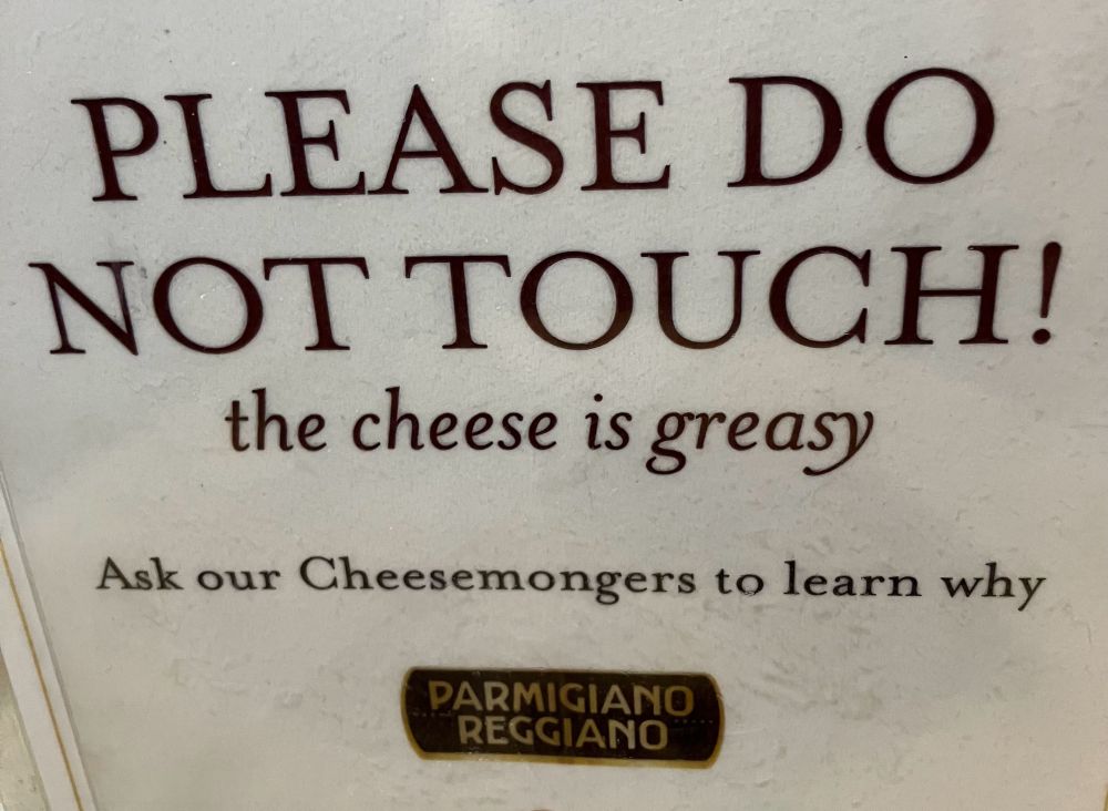 The cheese is greasy 