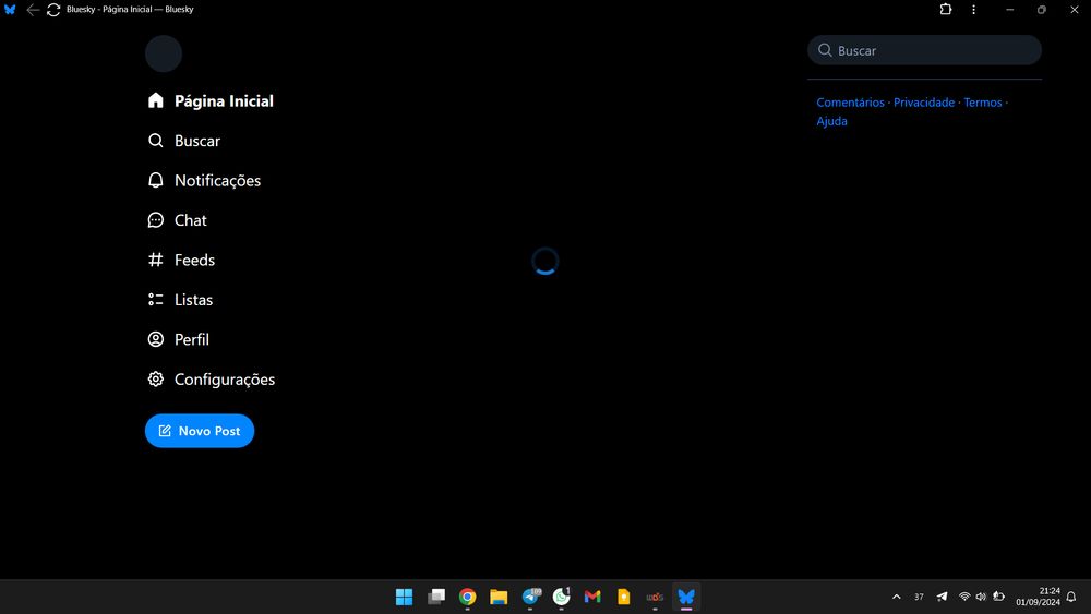 bluesky carregando...