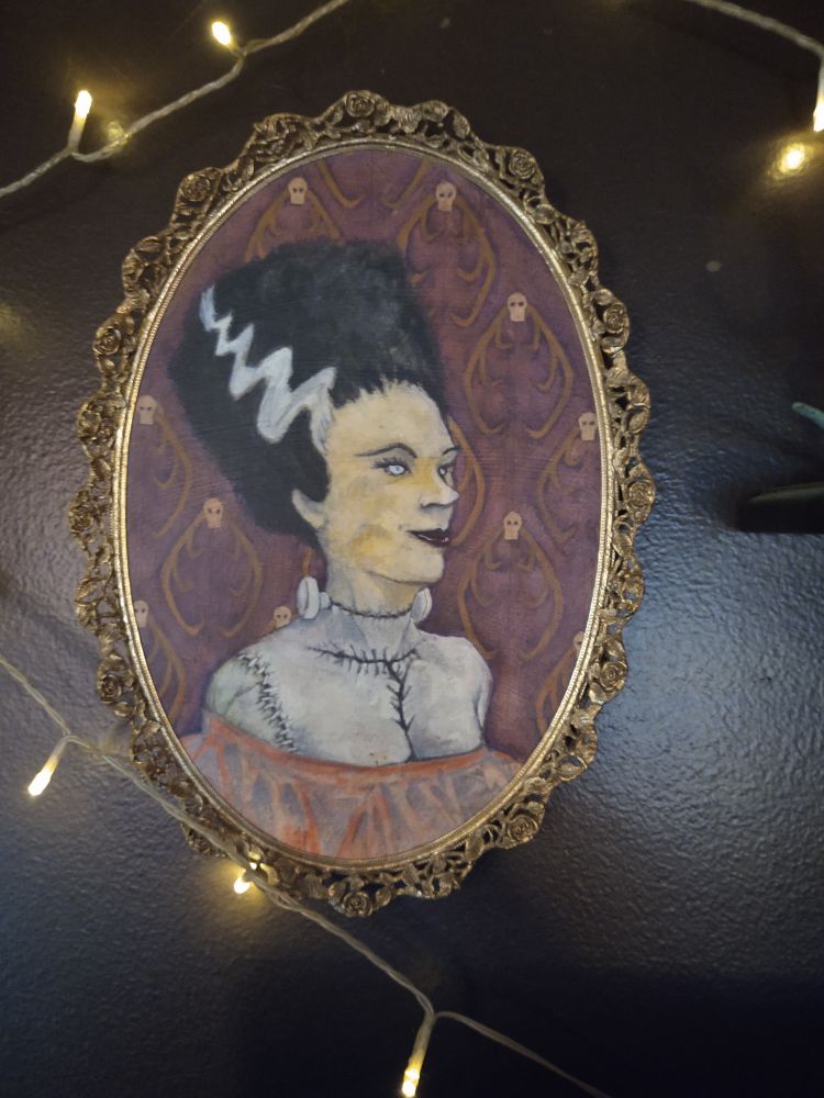 Bride of Frankenstein painting 