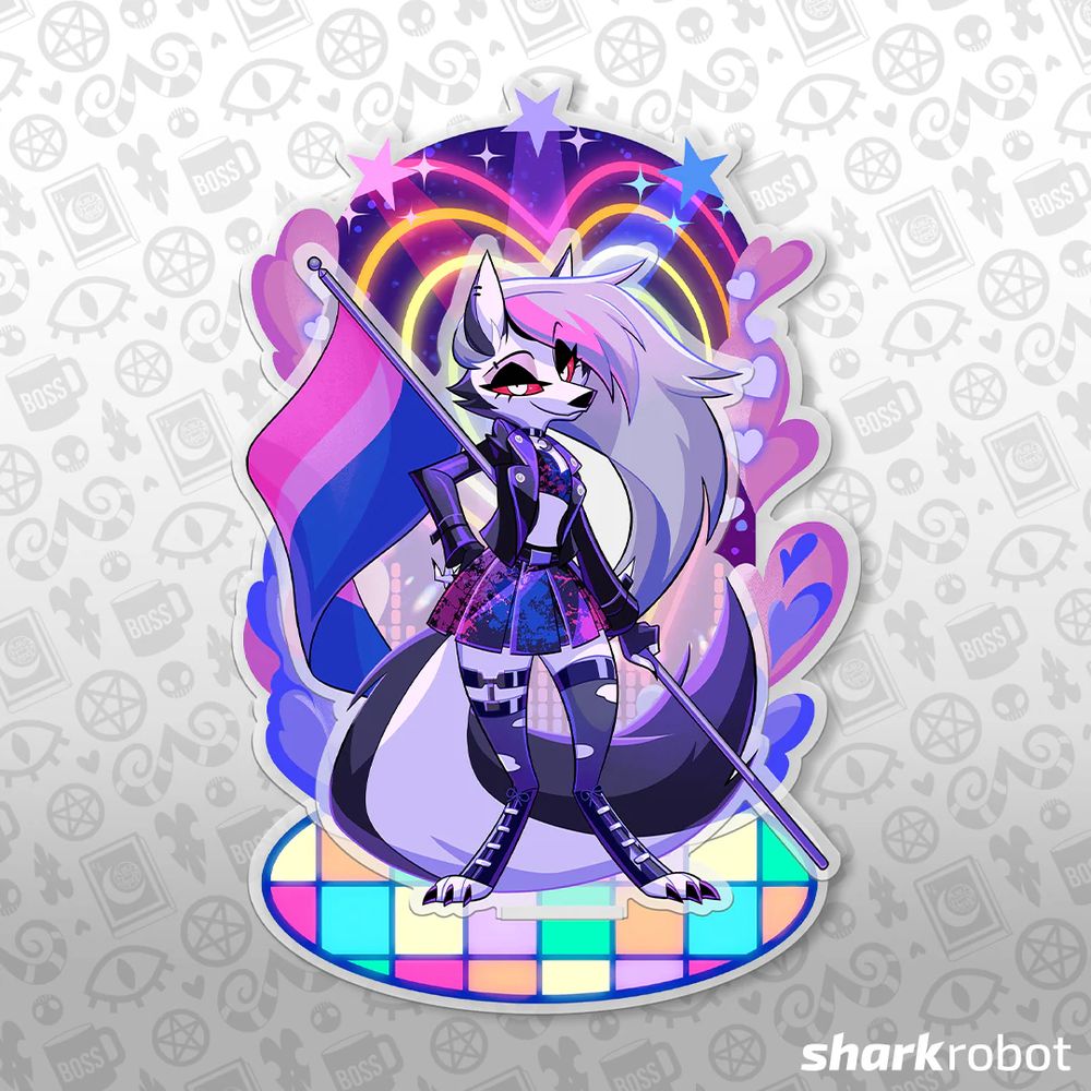 The official render for the Helluva Boss Pride Month Loona Acrylic Standee by Sharkrobot