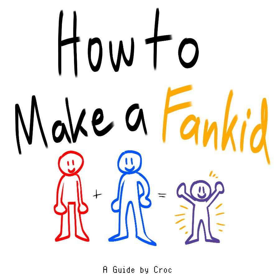 How to make a fankid, red plus blue is equal purple guy