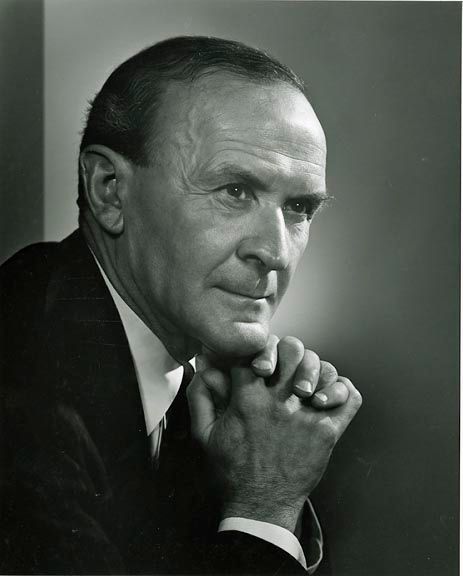 A black and white portrait photograph of William McKie