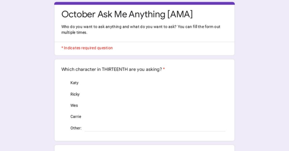 October Ask Me Anything [AMA]