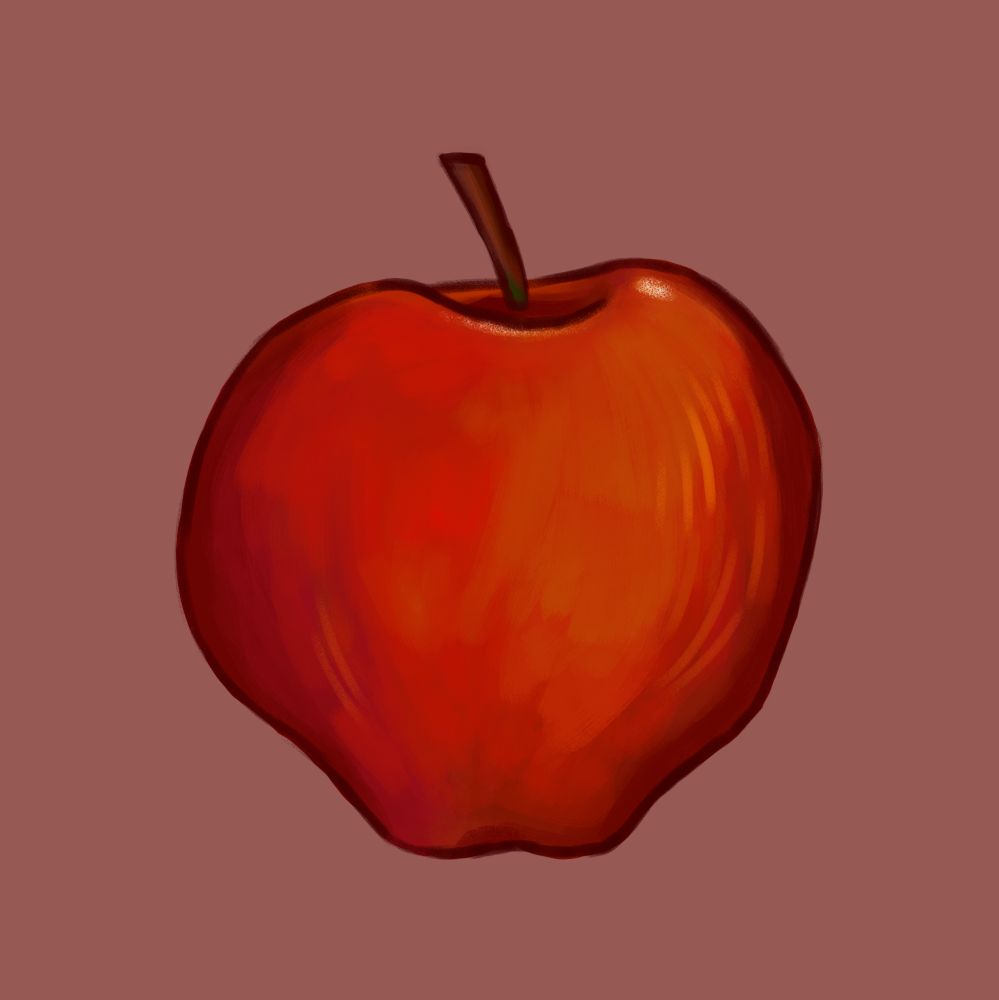A red apple. 