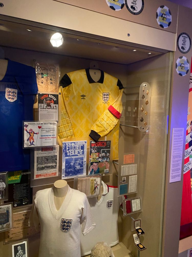 Photo of football kits and leaflets 