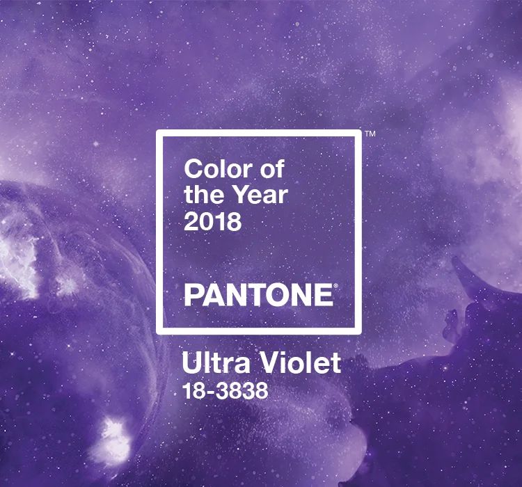 The source of this color is the "Pantone Textile Paper eXtended (TPX)" color list, color #18-3838 TPX—Ultra Violet.[16]
Ultra Violet was named as Pantone's Color of the Year for 2018.