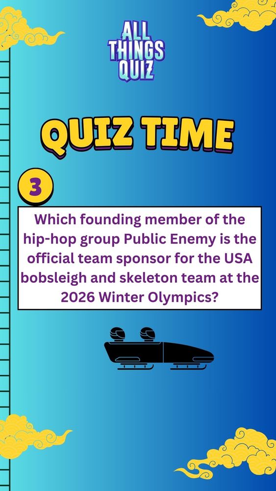 Which founding member of the hip-hop group Public Enemy is the official team sponsor for the USA bobsleigh and skeleton team at the 2026 Winter Olympics?