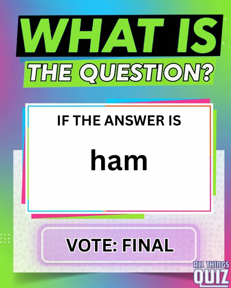 What is the question if the answer is ham? The final 
Decide the winner 
