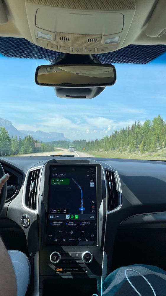 Driving in the rocky mountains - short vacation