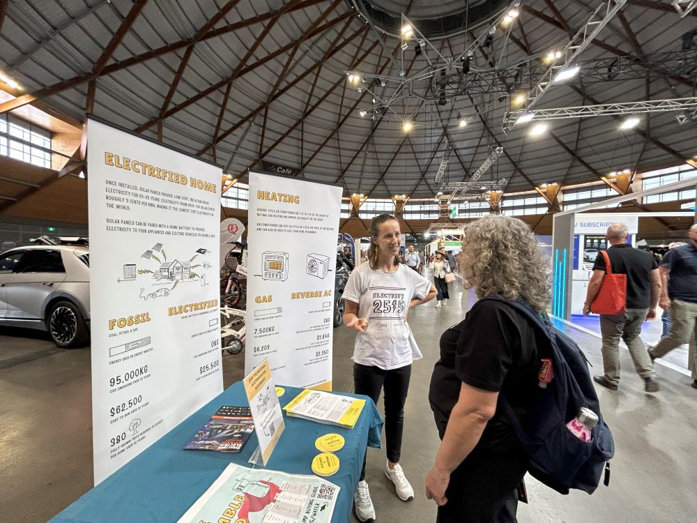 Rewiring Australia hosting stall and engaging with members of the public