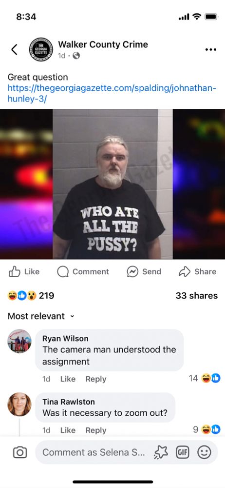 With all apologies, I honestly have no idea how to describe this Facebook screenshot 