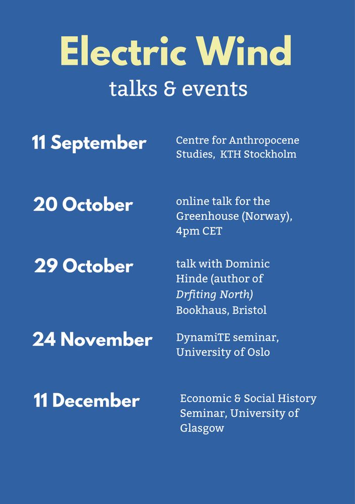 Electric Wind talks and events in autumn 2025 (arranged by date)