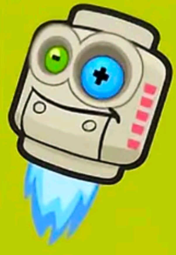 floating Lego robot head mascot from My Lego Network