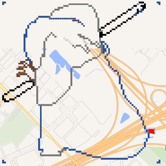 outline of a fighting game character, with a sheathed sword behind him