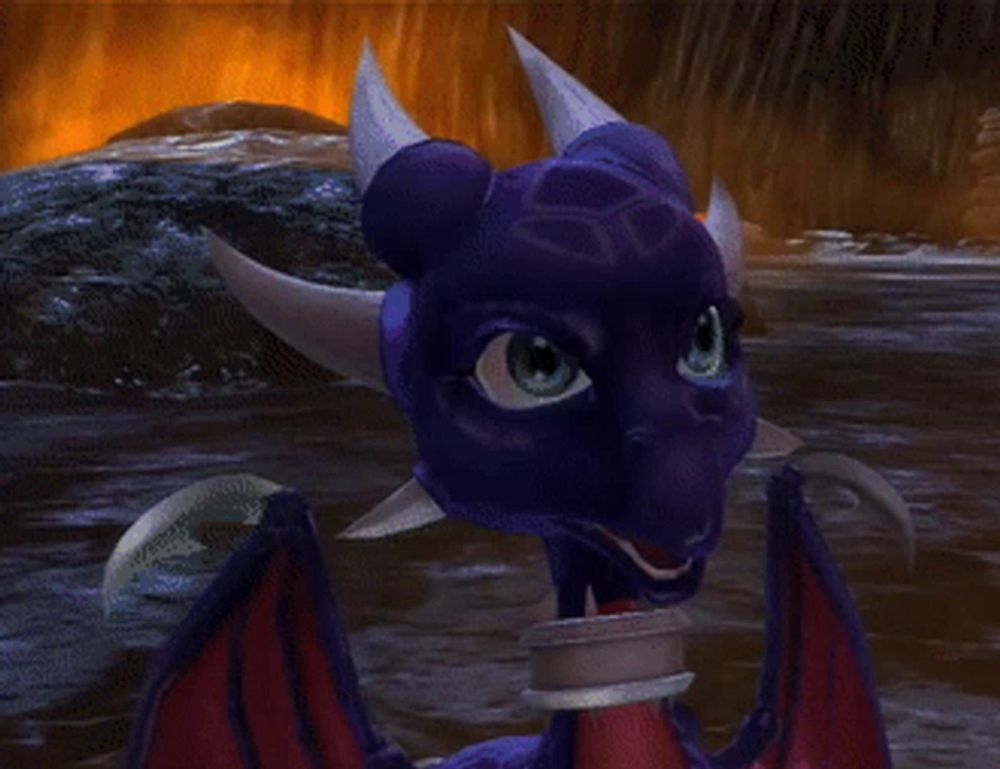 a purple dragon with horns and red wings is standing in the water