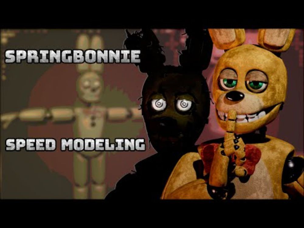 Modeling SpringBonnie...Part 1 (Blender/FNAF) (Speed Modeling)