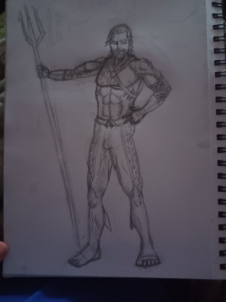 A sketch of an Aquaman redesign