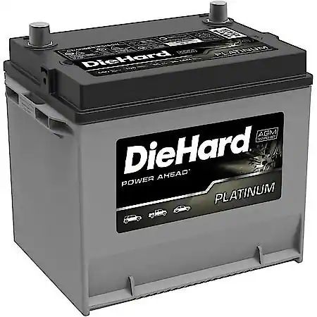 A die hard platinum car battery