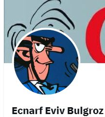 Profile twitter Ecnarf Eviv Bulgroz
@evivyop