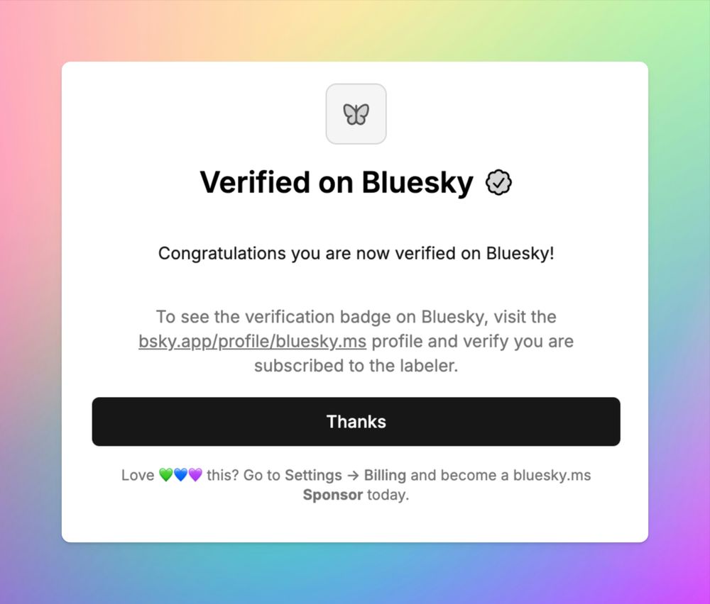 Screenshot showing verification