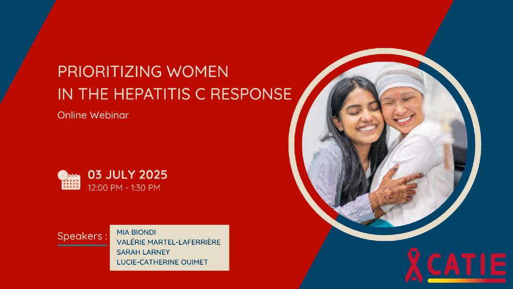 Webinar: Prioritizing women in the hepatitis C response
July 3, 2025
12 to 1:30 p.m. EDT