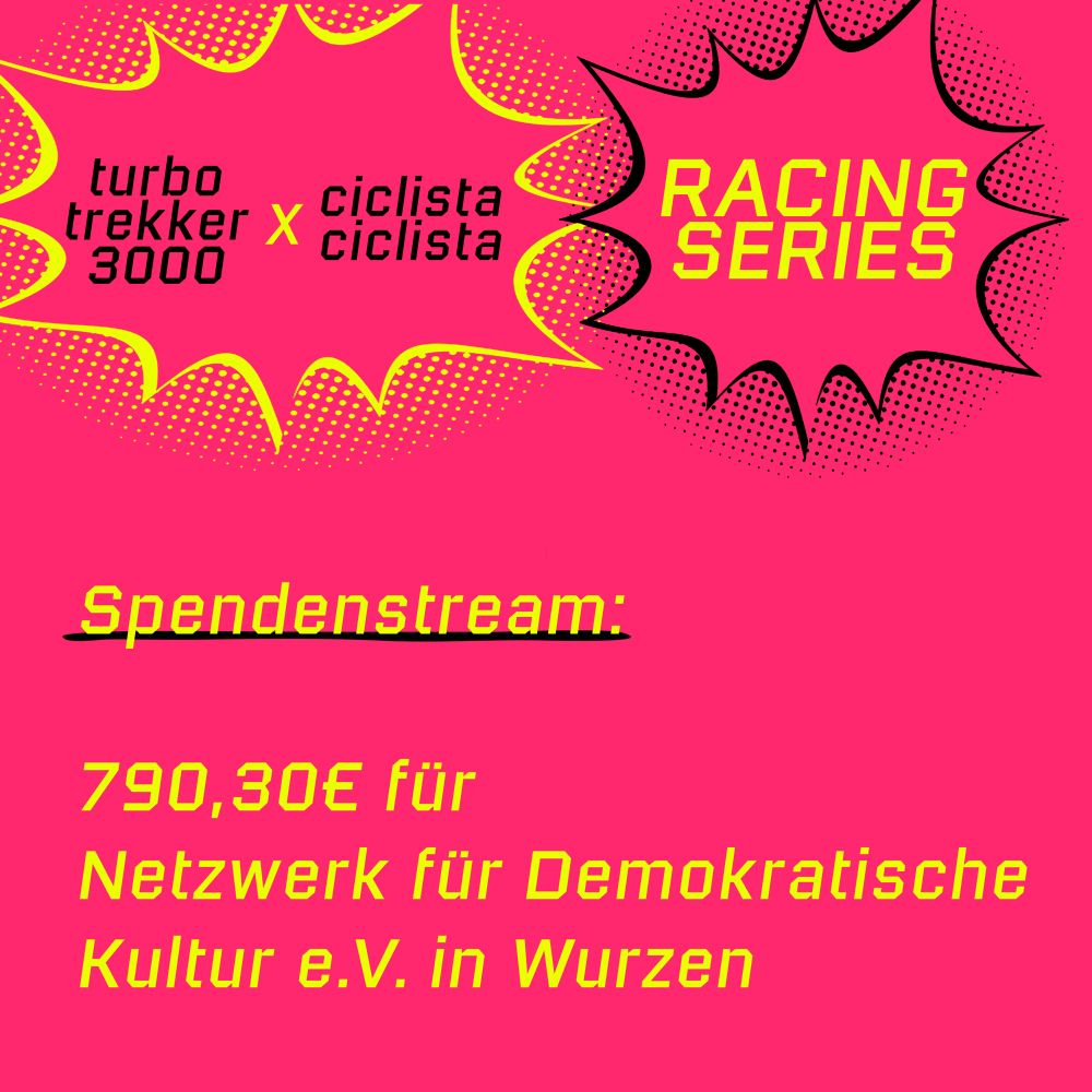 Infosheet, dass 790,30€ für das NDK in Wurzen über den Spendenstream gesammelt worden sind