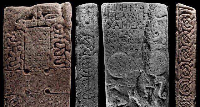 All four sides of the Pictish cross-slab.