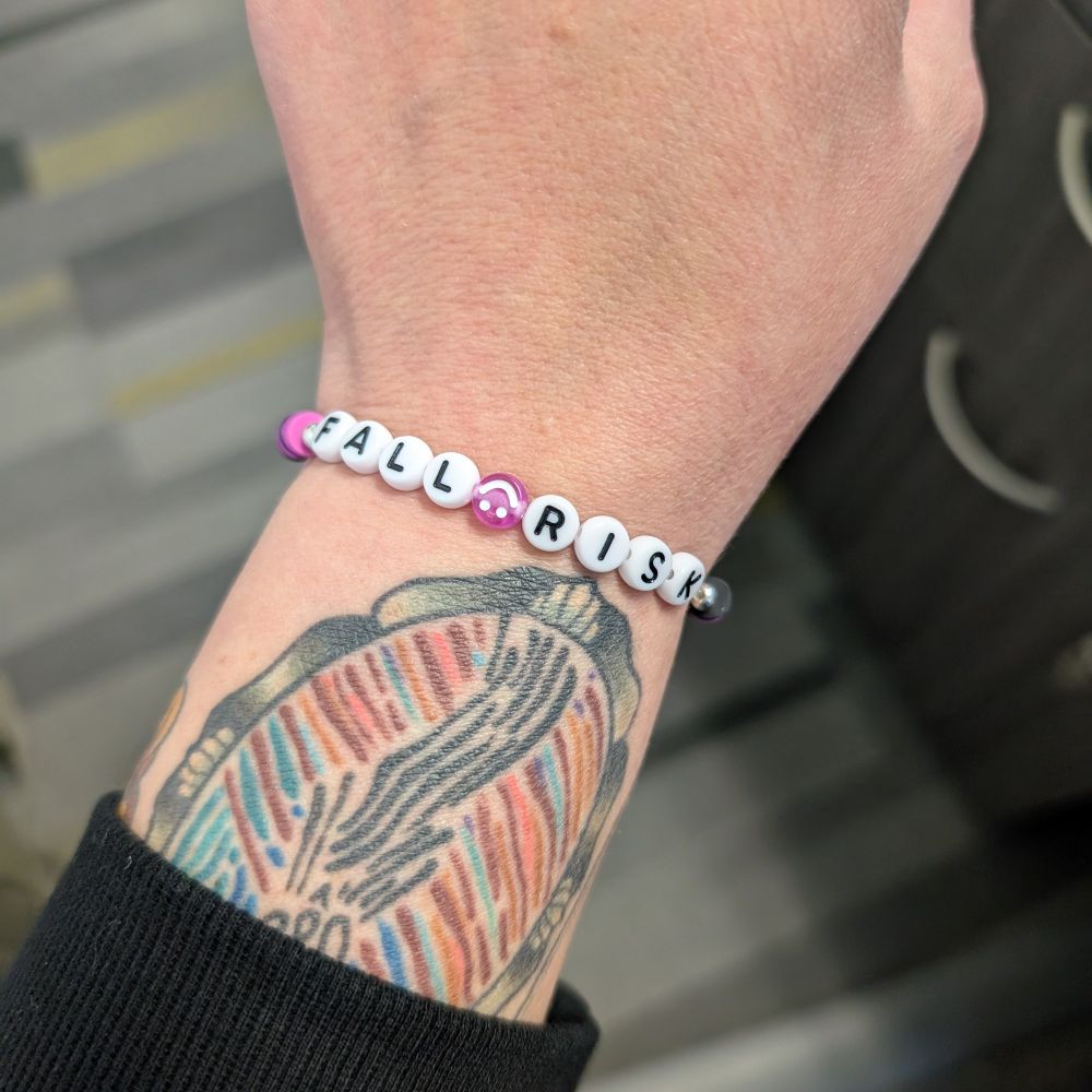 A repost of the picture of my beaded "Fall Risk" bracelet. 