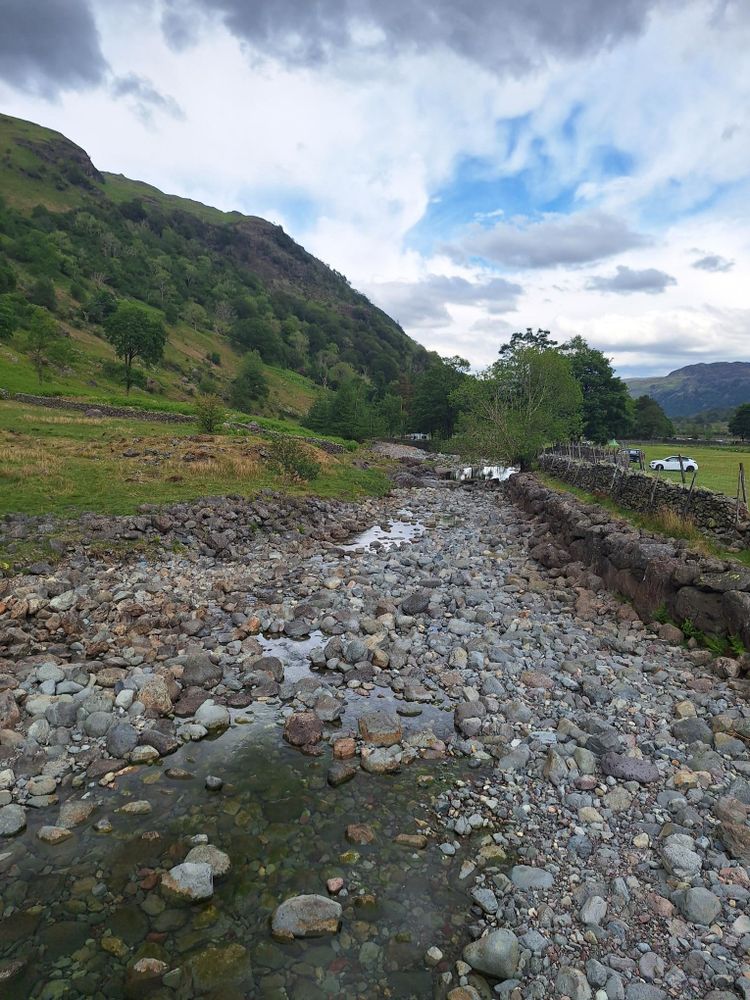 The upper Derwent at Seathwaite