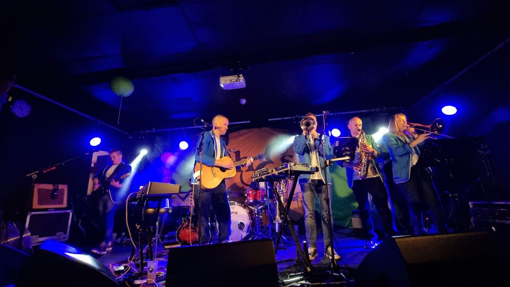 Eight piece band Hope & Social on stage at The Crescent in York.