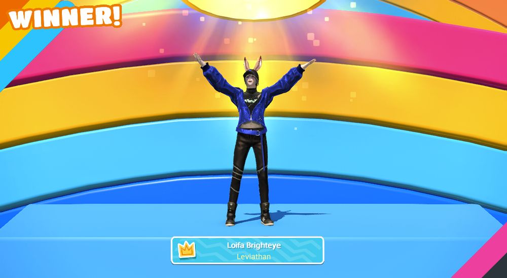 Loifa winning the fall guys event