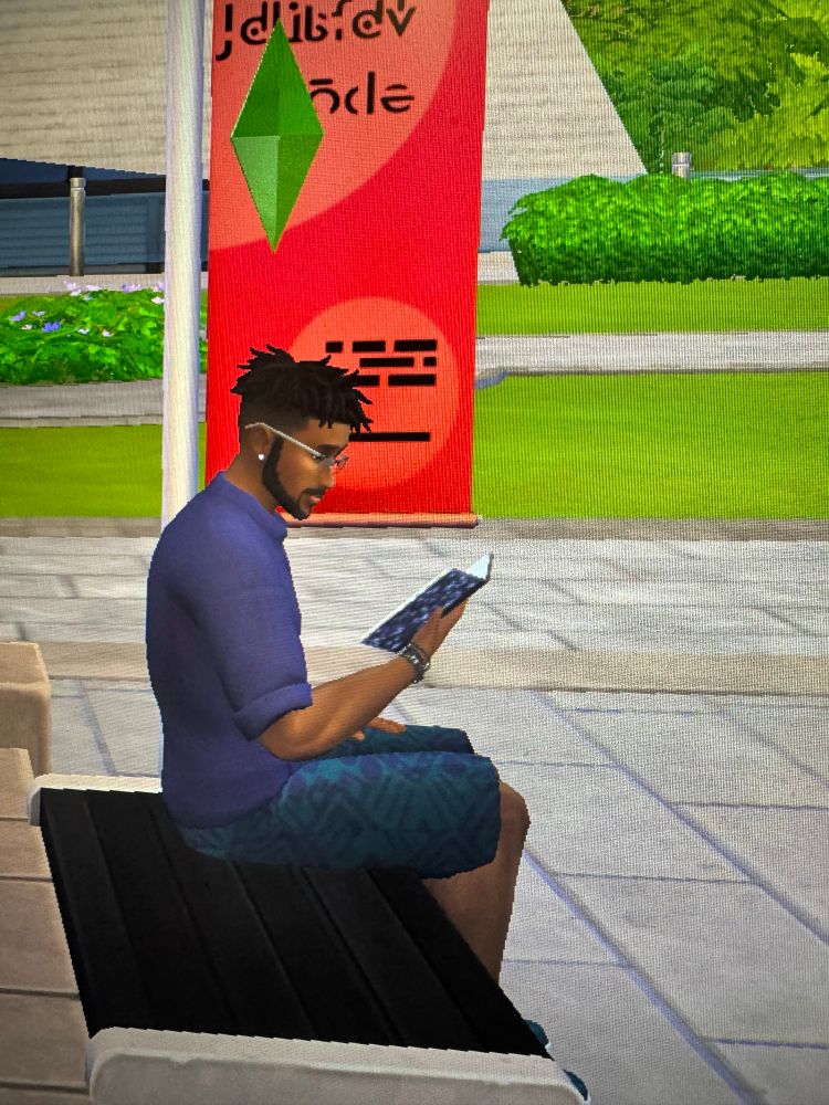 Sim doing his hometown outside on campus