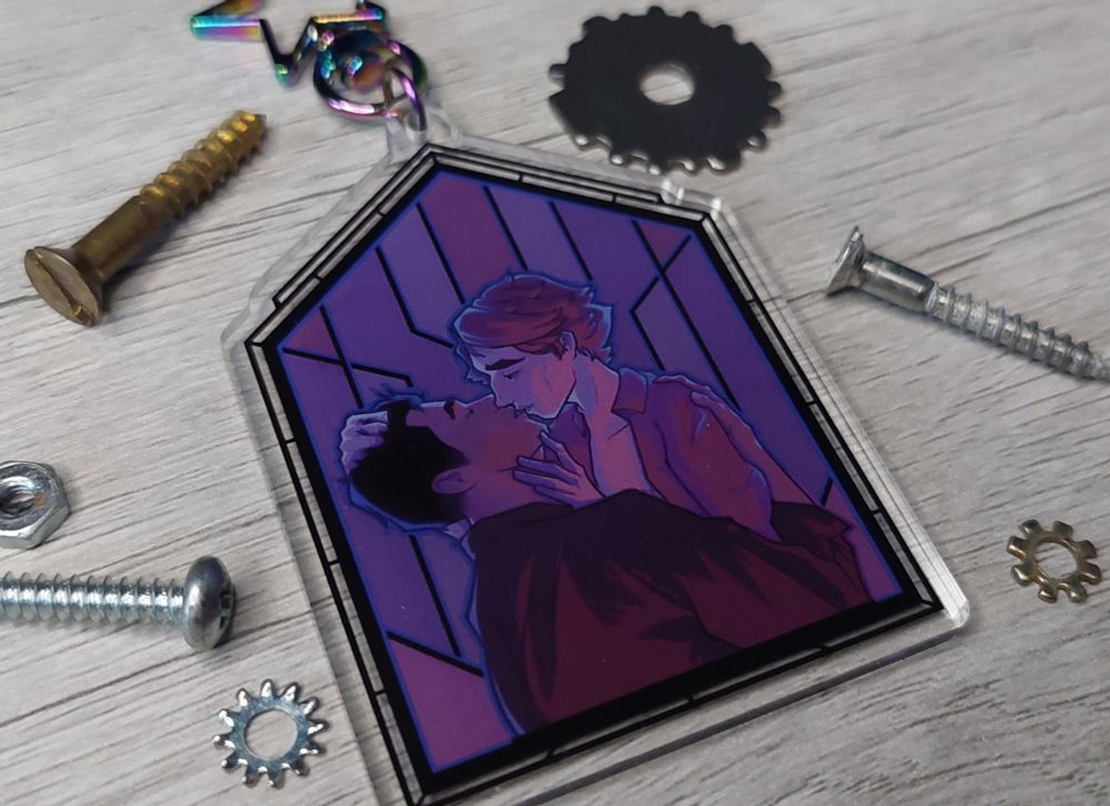 Jayvik stained glass charm