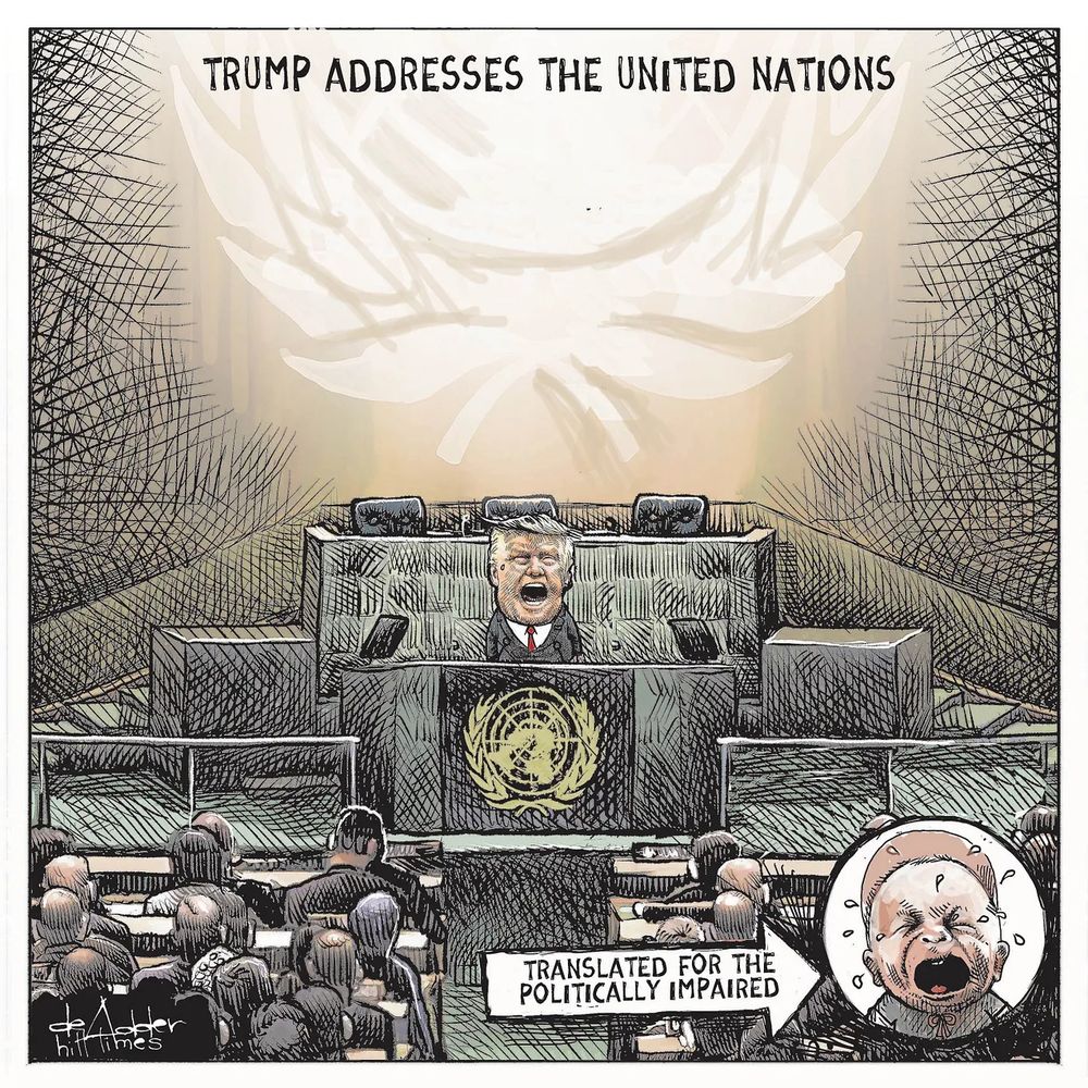 Political cartoon by de Adder 
