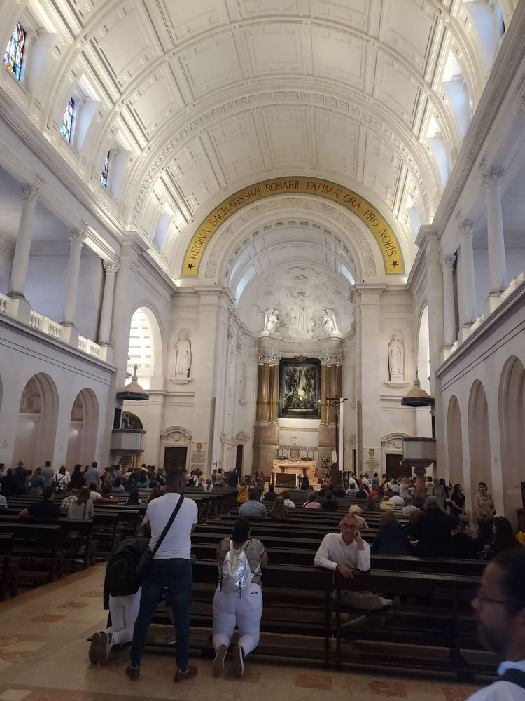 Interior of the shrine of fatima in Portugal