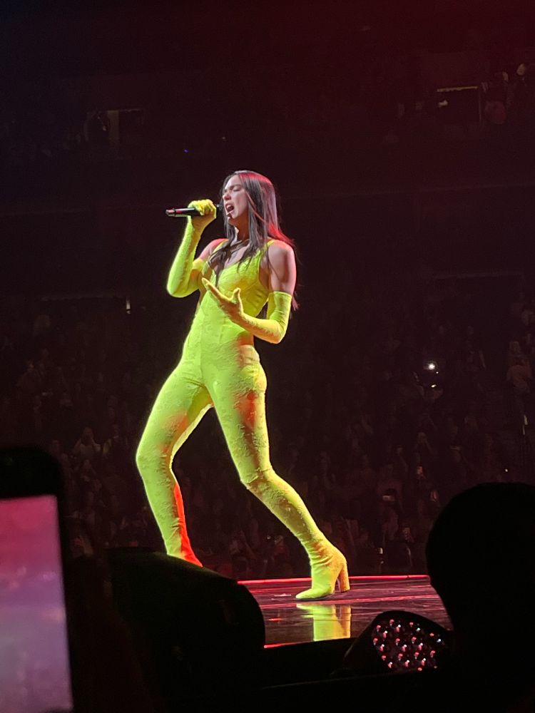 Dua Lipa at the Future Nostalgia tour in Dallas