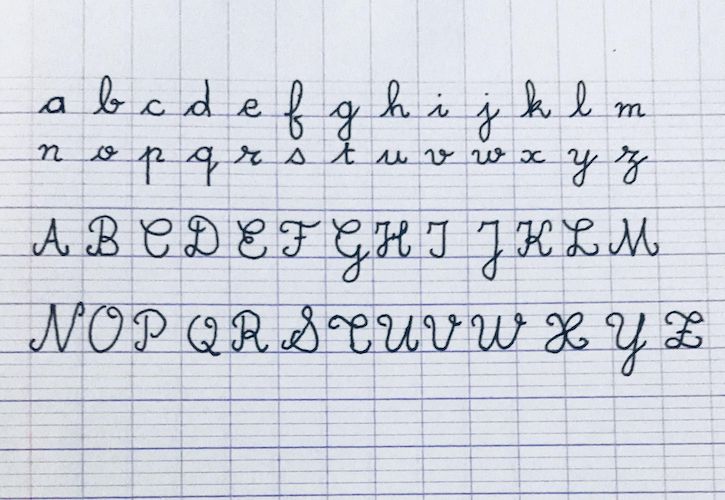Lower case alphabet letters, followed by upper case alphabet letters. This is presumably the style used by the French