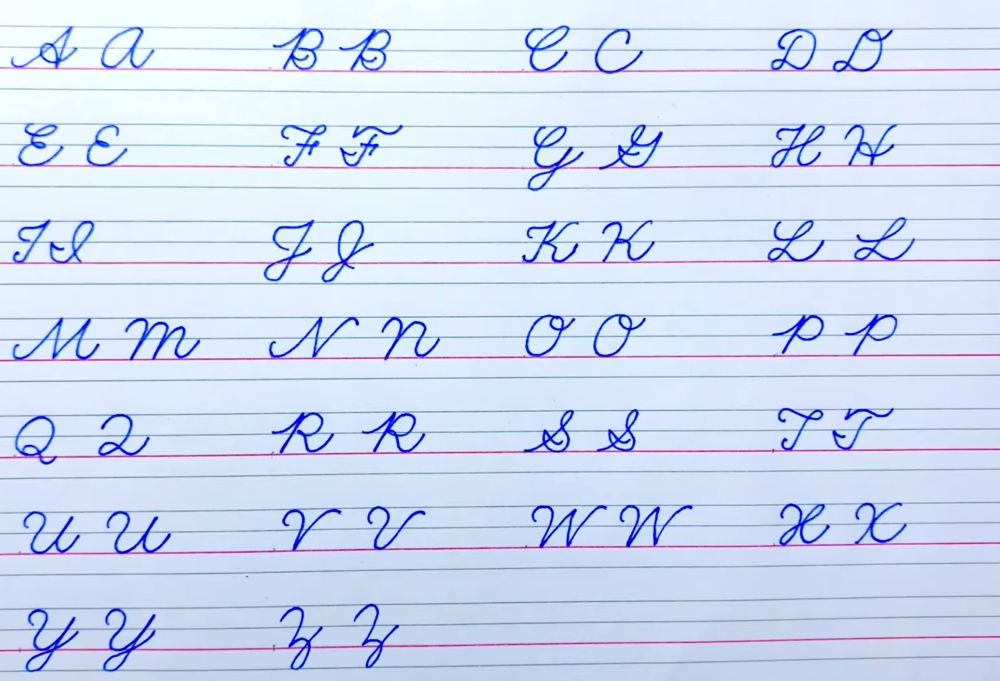 Upper case Latin alphabet characters. The ones on the left are presumably more common in the UK, and the one on the right are presumably more common in North America.