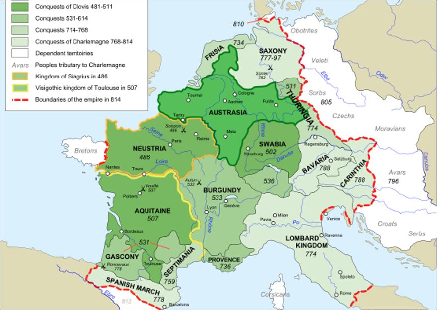 Carolingian expansion map