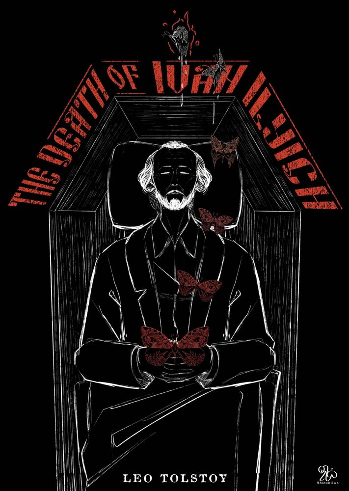 Old man lying in a coffin with a moth sequentially flying and burning up