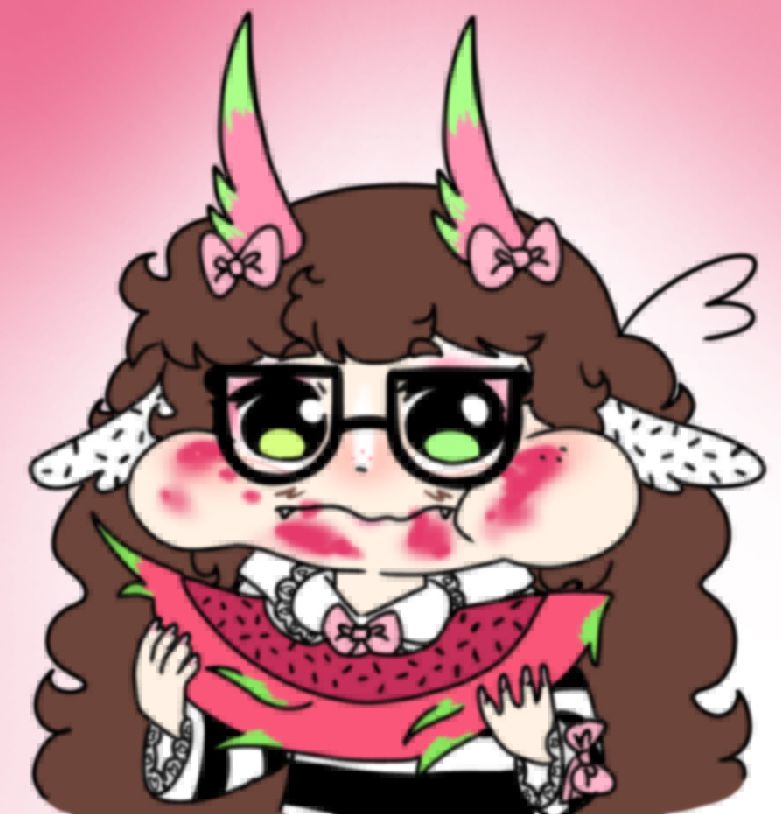 Edited from that one iconic image of Reimu (Touhou) eating a melon! Can’t find the artist’s name, but you know the image! 