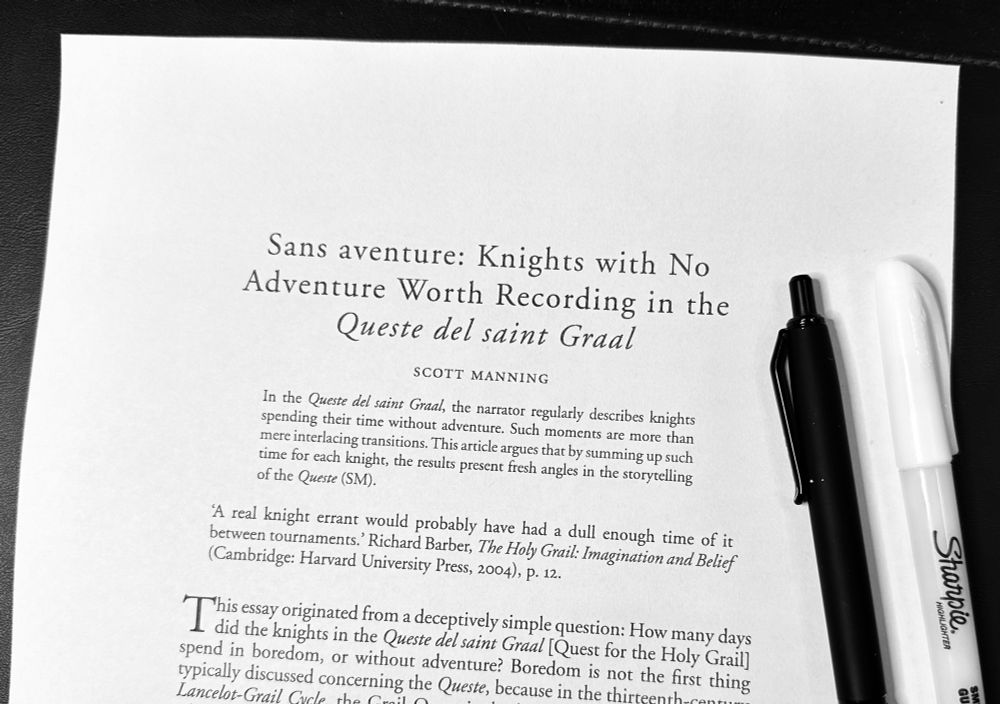 “Sans aventure: Knights with No Adventure Worth Recording in the Queste del saint Graal” by SCOTT MANNING