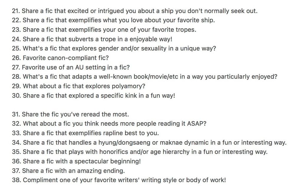 Second set of questions to learn my fics.
