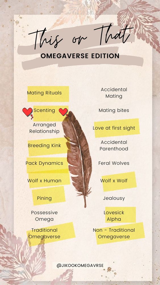 This or that omegaverse edition. 