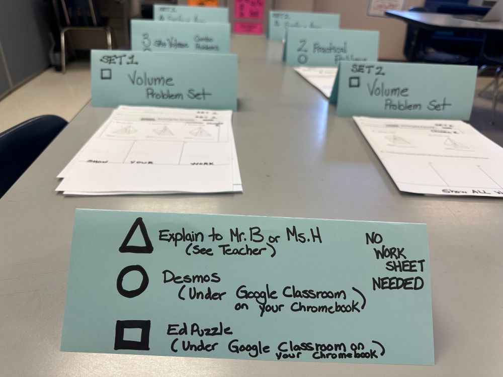 Math workshop stations