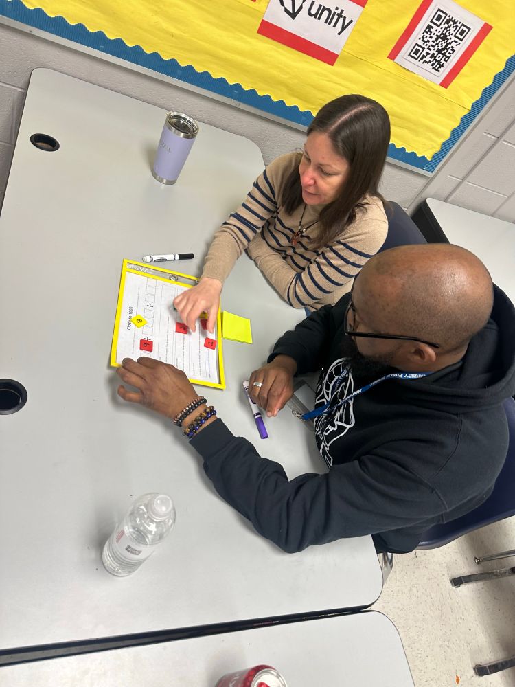 Teachers doing open middle problem