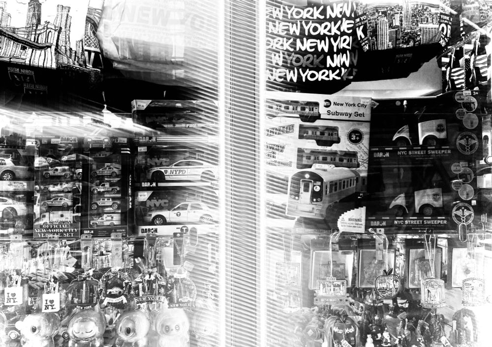 Medium frame of a souvenir store in Manhattan, NYC. 