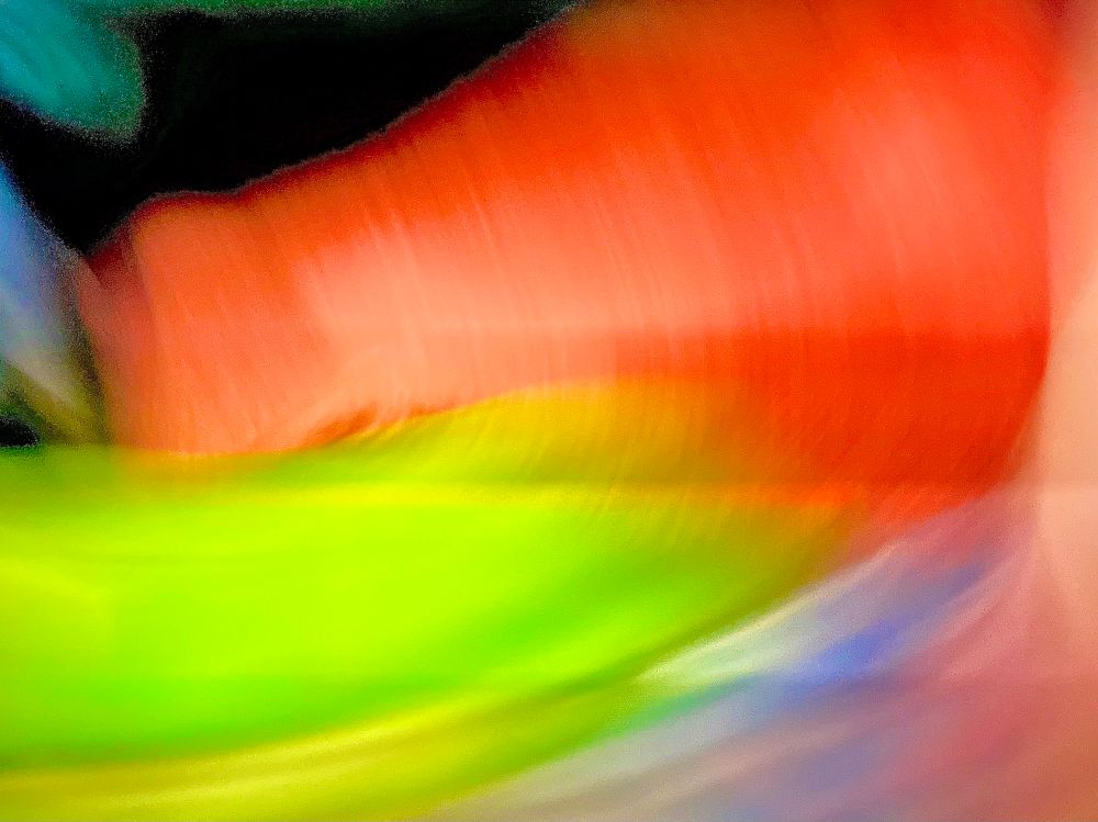 Blur of color from a spinning dryer.