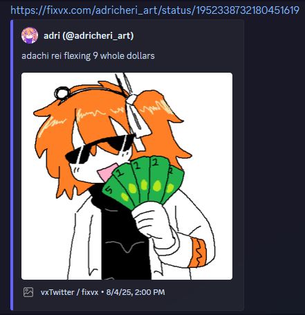 a screenshot of a twitter card embed within discord