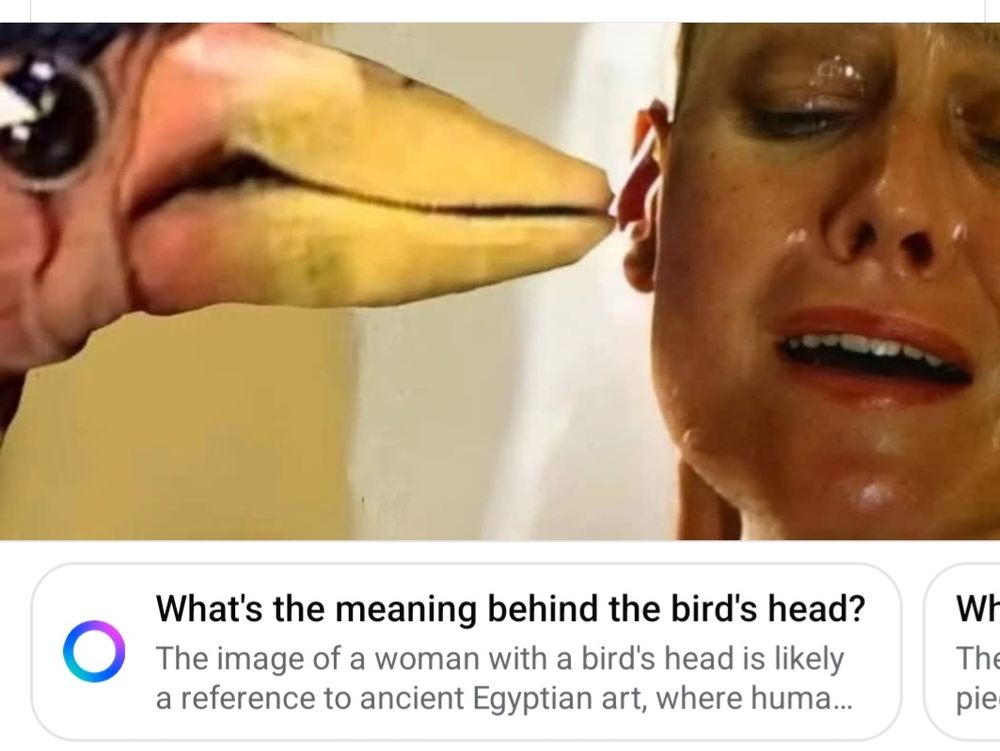 Meme of Sigourney Weaver as Ripley with the Emu puppet replacing the xenomorph 